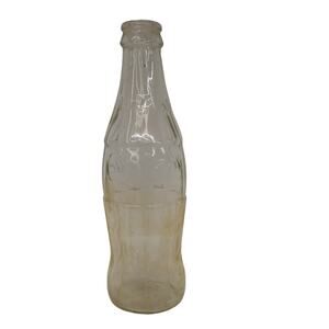 Coca-Cola Embossed Clear Glass Bottle No Deposit No‎ Return 10oz Vtg Barn Find